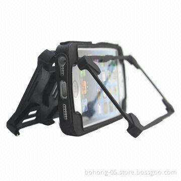 Cases for iPhone 5, Made of PC + Silicone, Two-piece, Diamond Hollow-out Money, Mounts